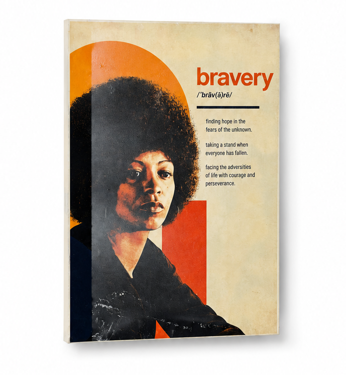 BRAVERY DEFINED WOOD DECOR